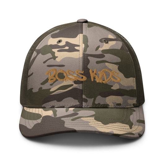 BOSS Kids Camouflage trucker hat