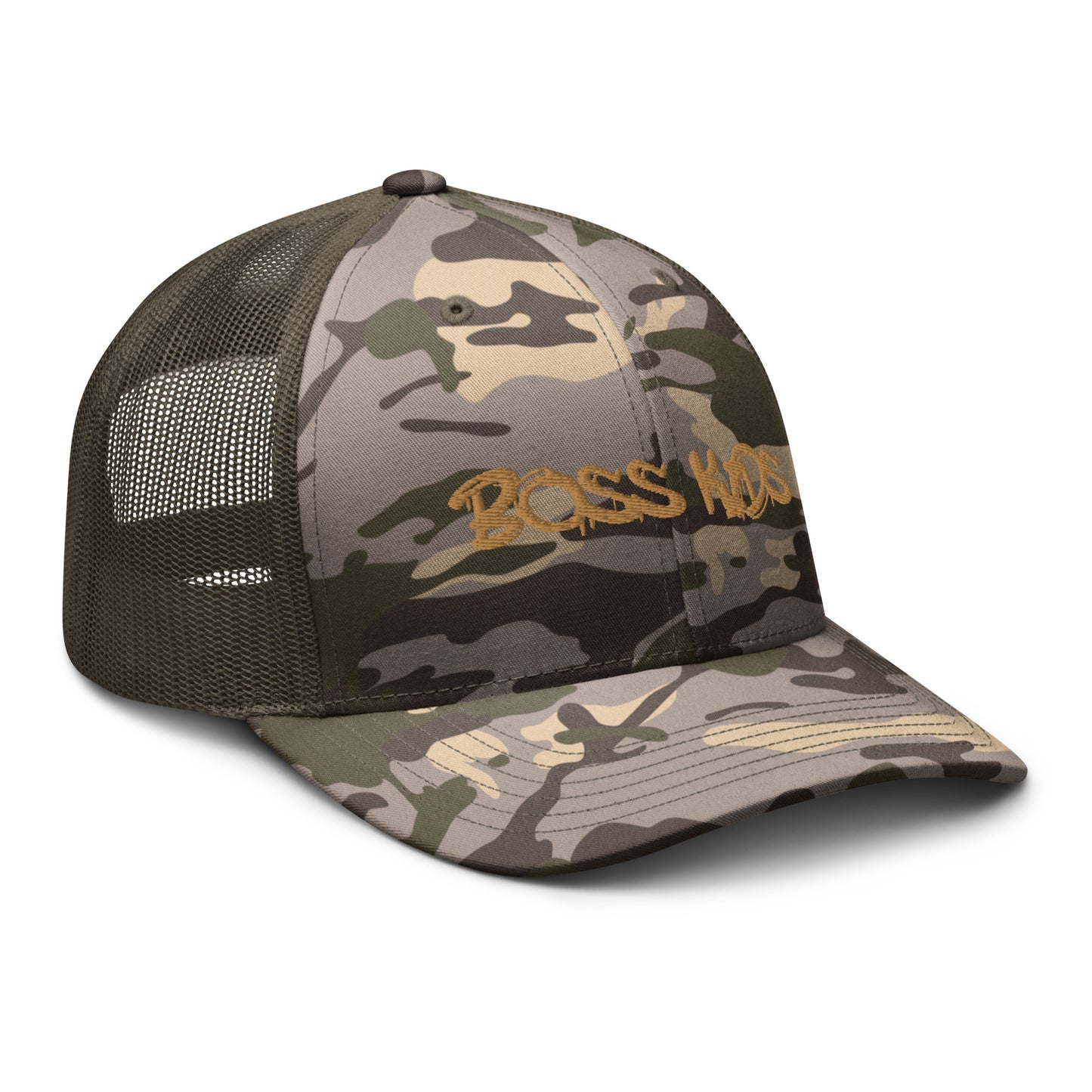 BOSS Kids Camouflage trucker hat