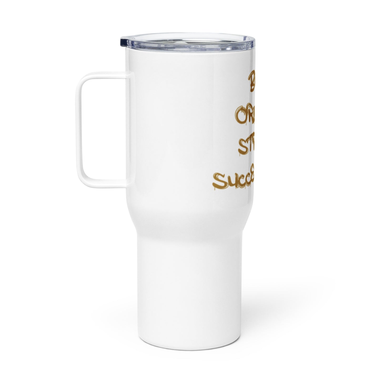 Travel mug with a handle